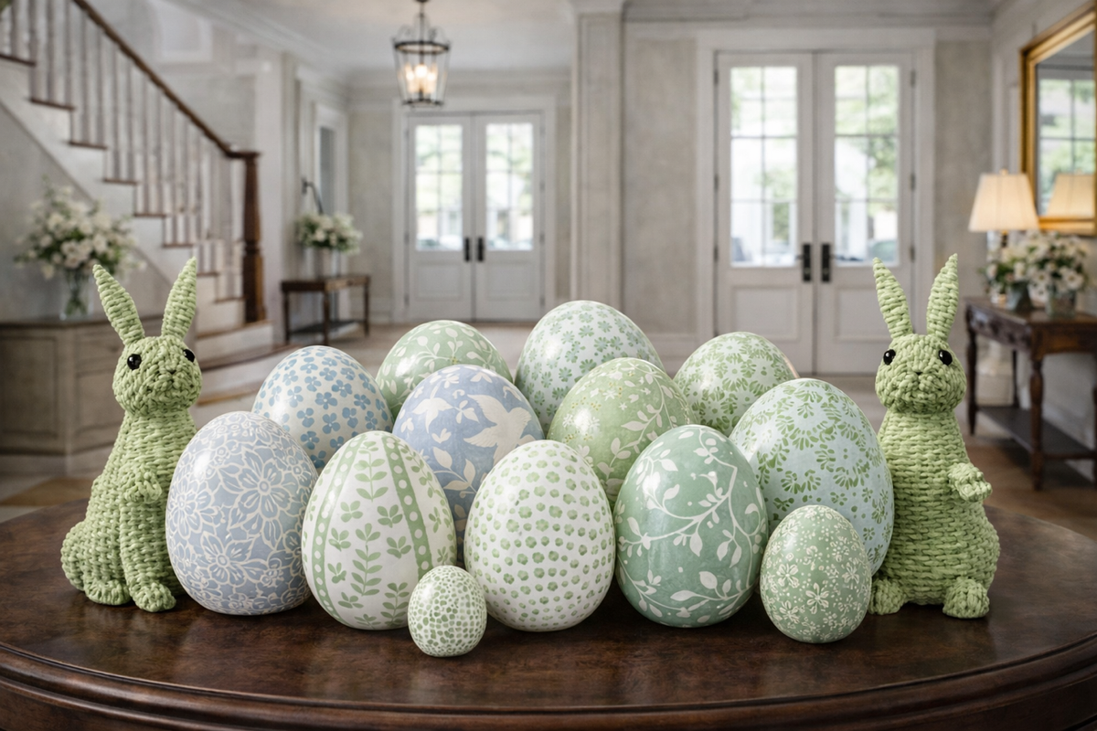 Lavender Polka Dot & Tulip Egg
