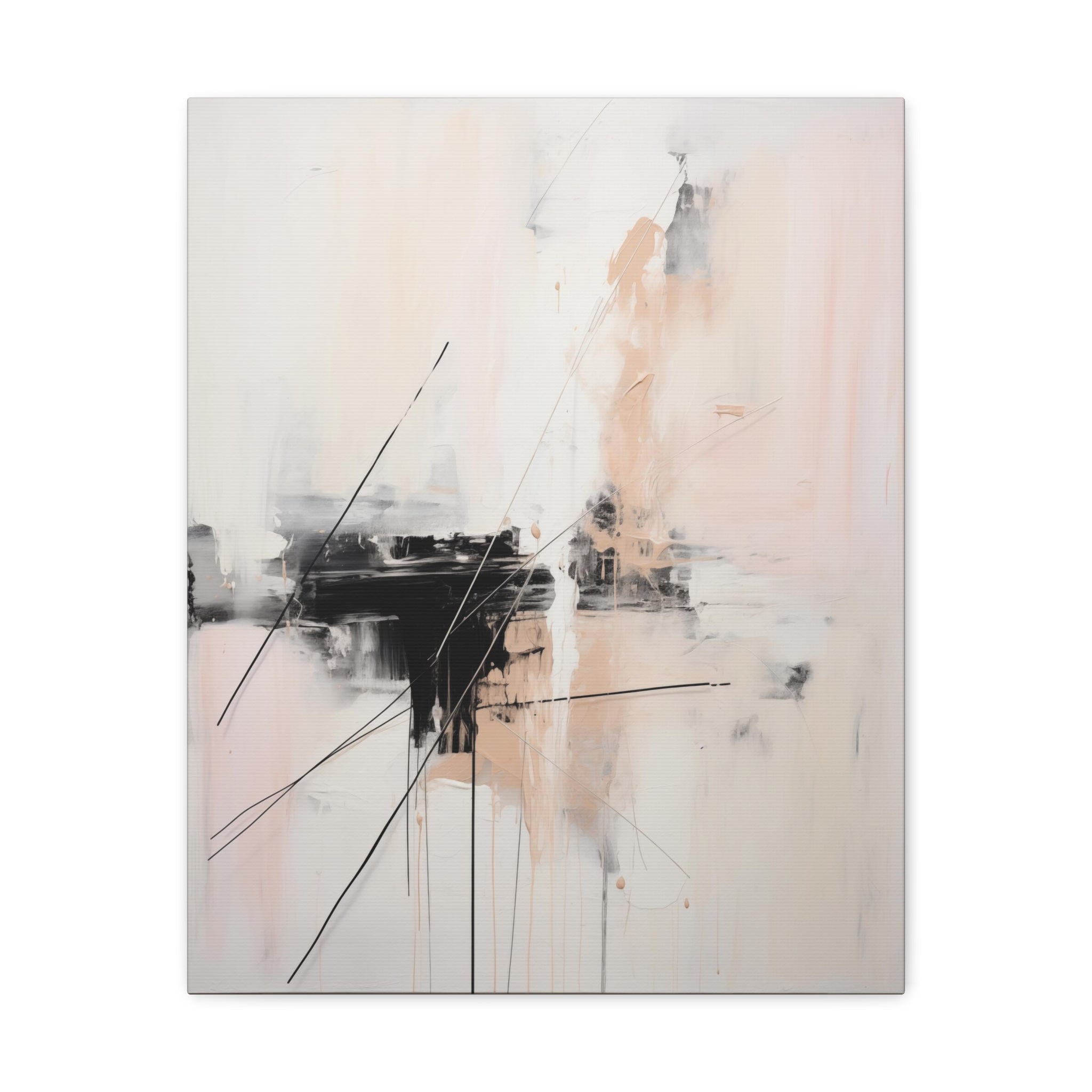 Abstract Neutral Blush Wall Art - Canvas Print Gallery Wrap