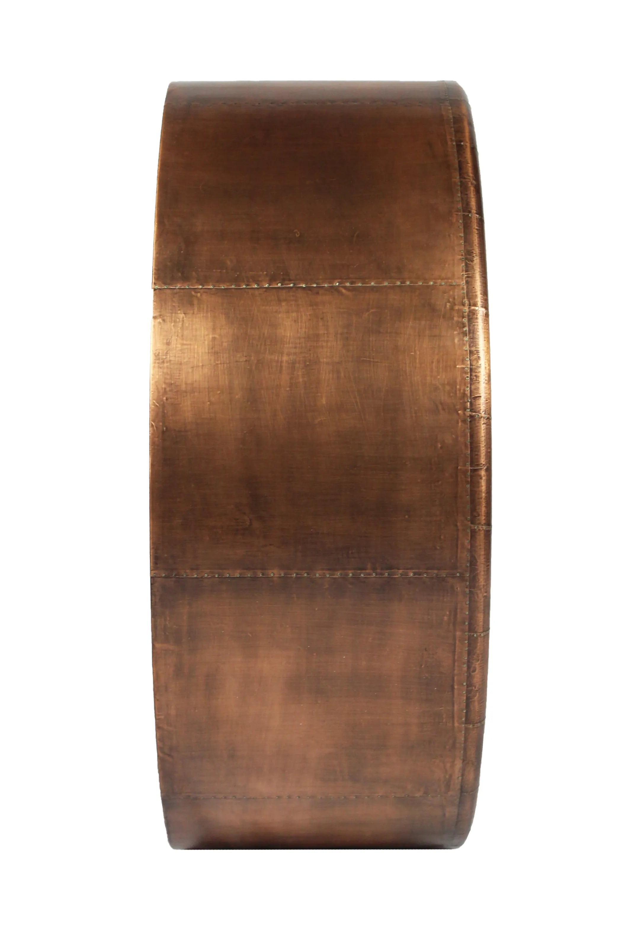 21" Copper Round Metal Framed Accent Mirror