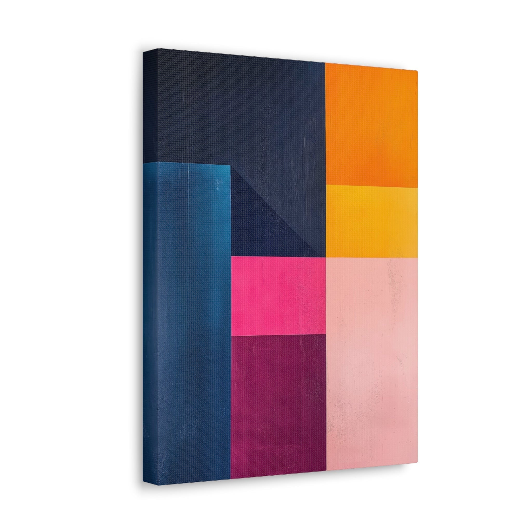 Color Block Wall Art - Canvas Print Gallery Wrap side view