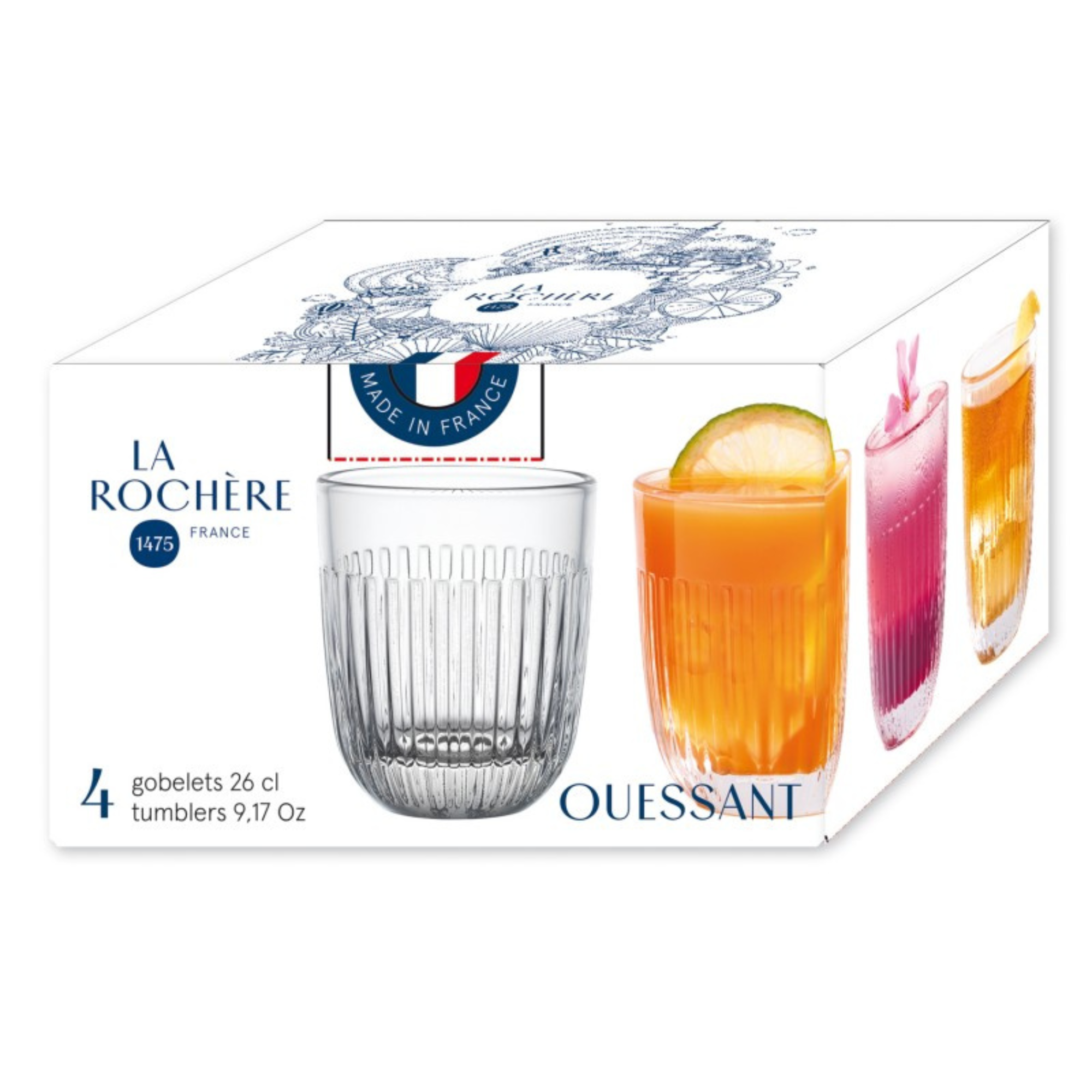 Ouessant Tumbler – Clear Set of 4