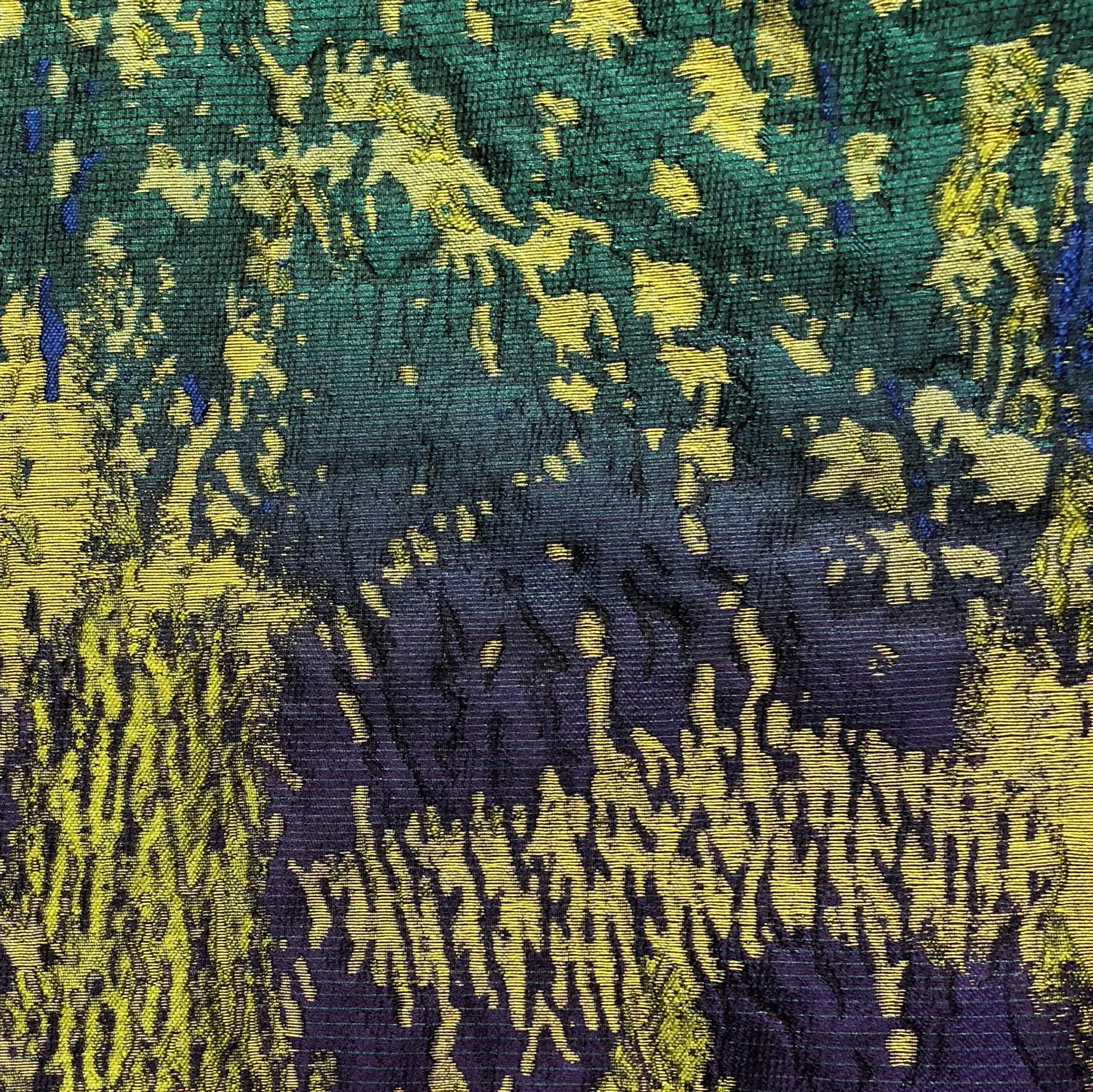Plutus Emerald Rainforest Green, Yellow and Blue Luxury Throw Pillow
