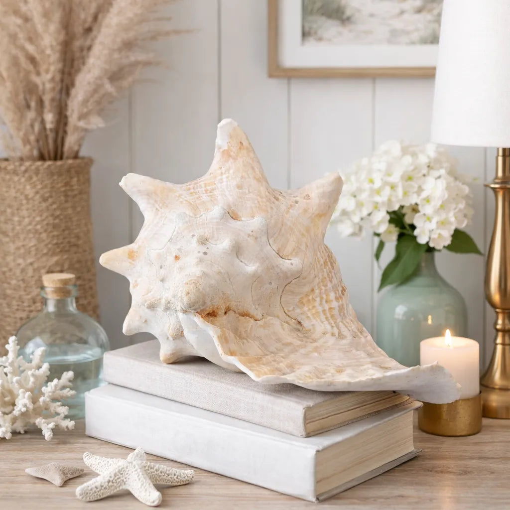 9" Pink Queen Conch Display Shell – NON PIERCED (Strombus Gigas)