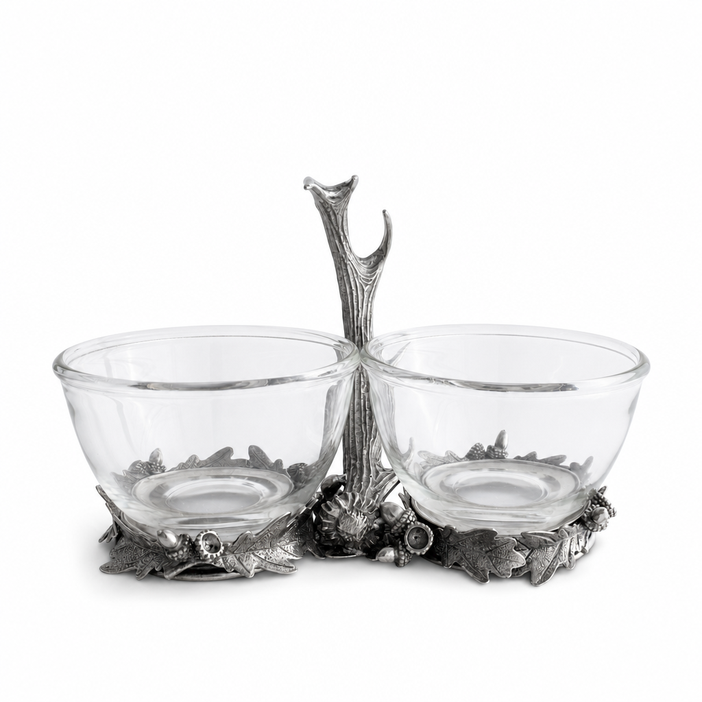Fallen Antler Double Glass Dip Bowl