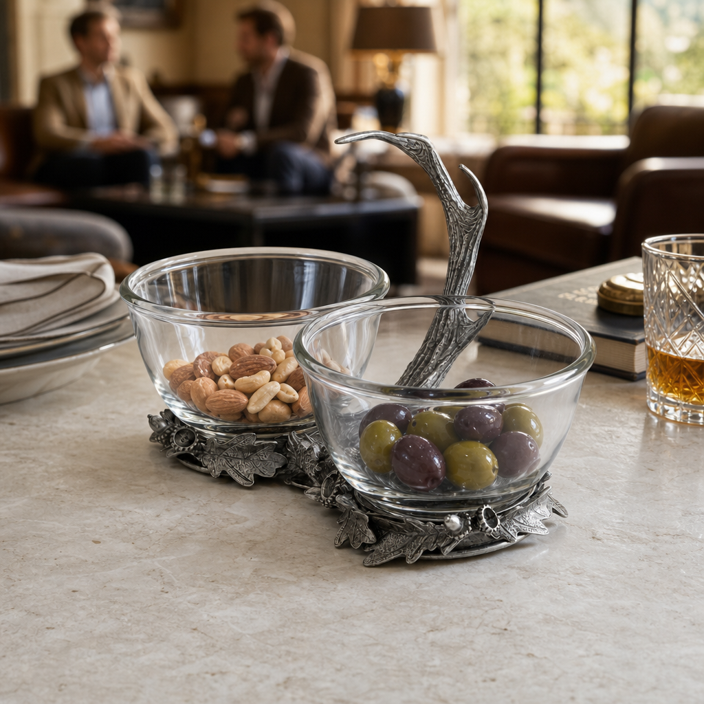 Fallen Antler Double Glass Dip Bowl