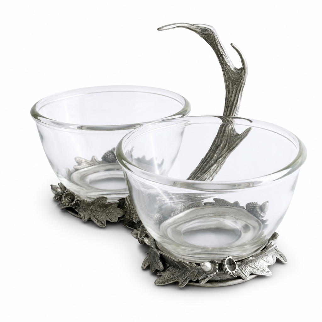 Fallen Antler Double Glass Dip Bowl