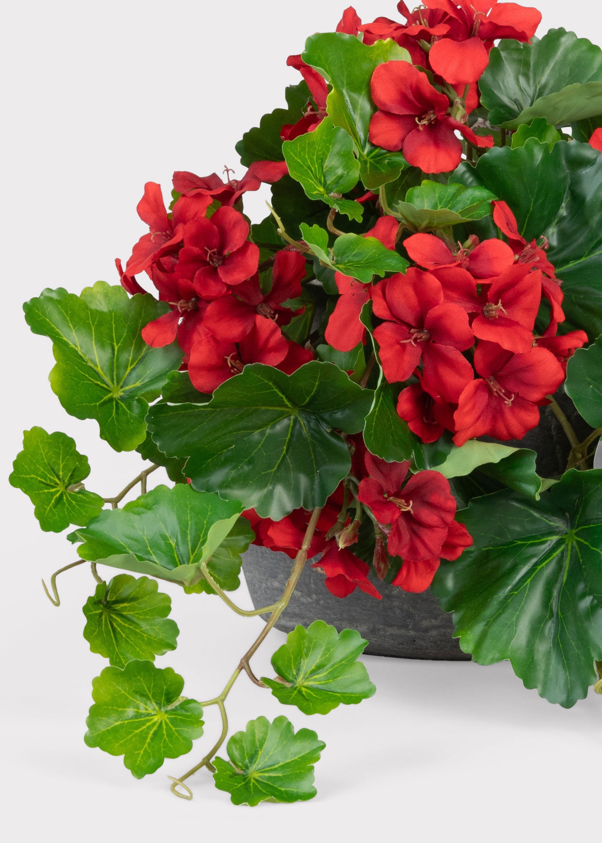 UV Treated Indoor/Outdoor Fake Geranium Hanging Bush - 24"
