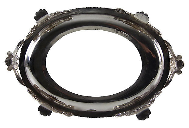 Antique English Sterling Silver Biscuit Box, 1869 with Dairy Cow Finial and Egg and Dart Trim Border