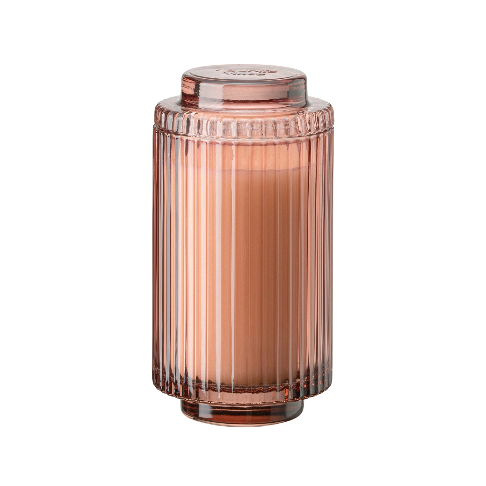 Aurélie Reeded Glass Candle: Watermelon Mint Zest (L & M)