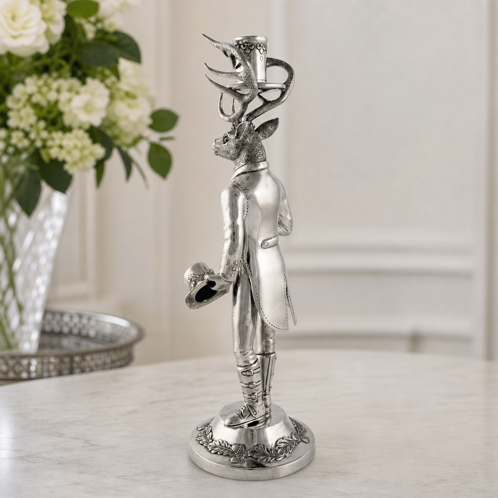 Gentleman Elk Tall Candlestick