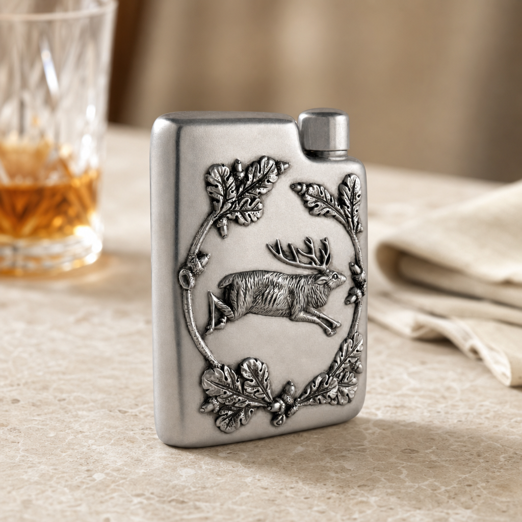 Black Forest Pewter Flask