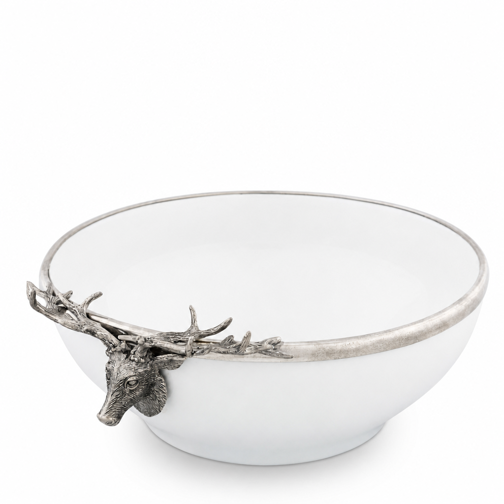 Elk Head Stoneware Bowl Larger