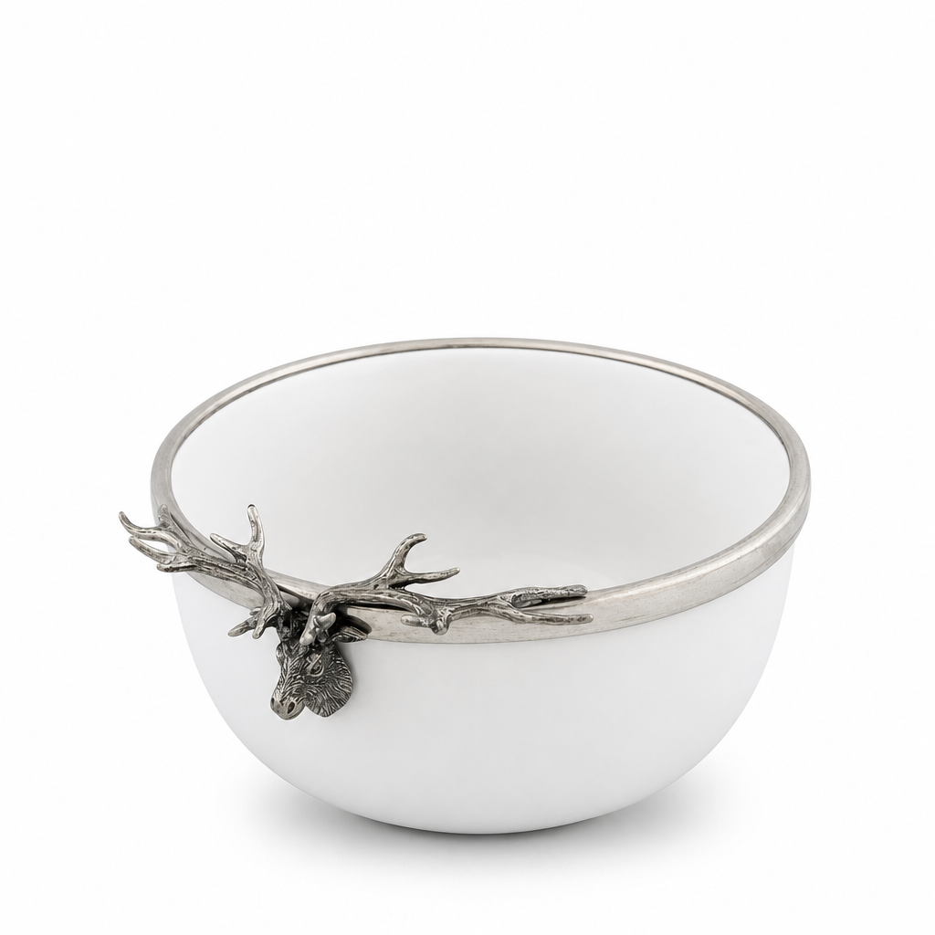 Elk Head Stoneware Bowl Small