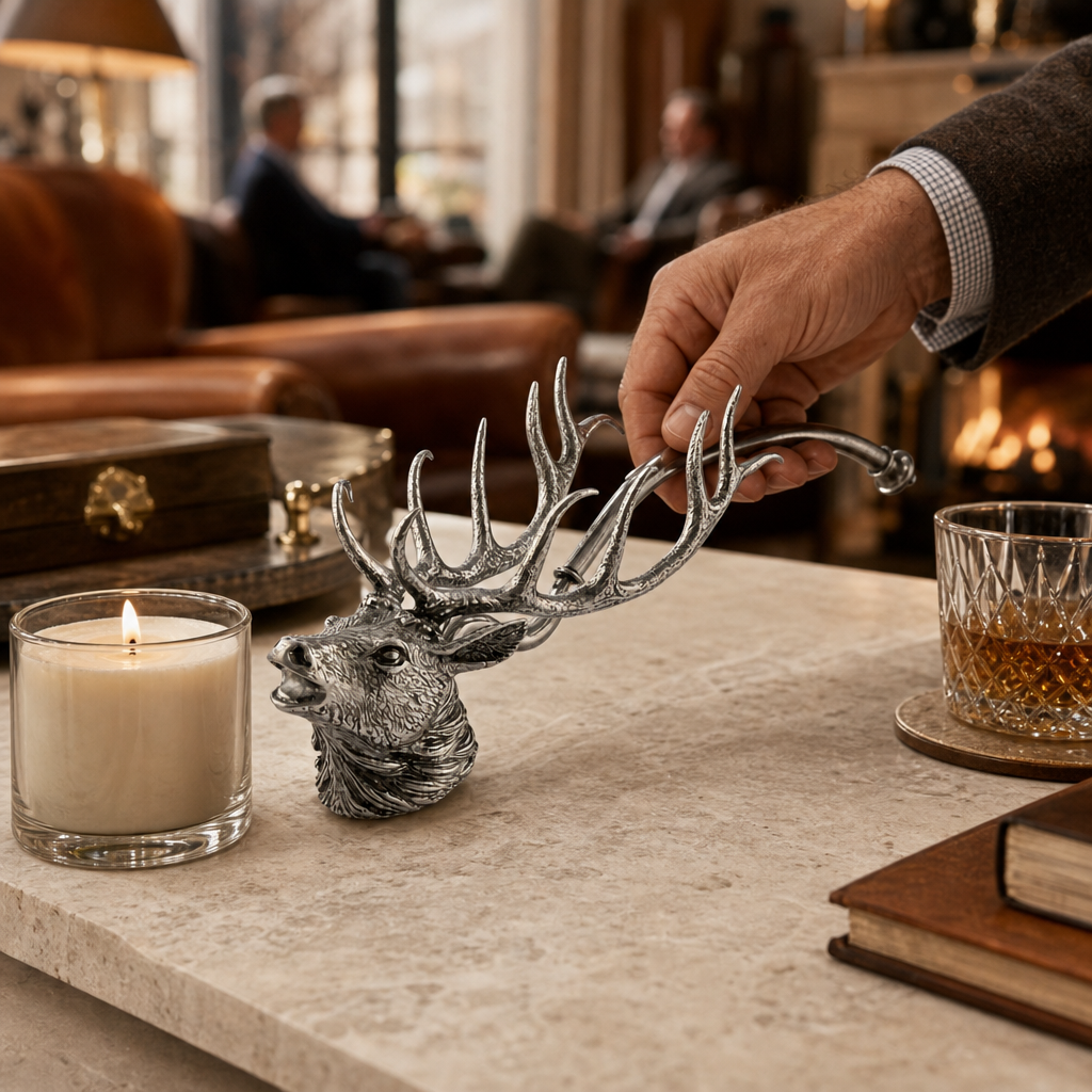 Pewter Elk Candle Snuffer
