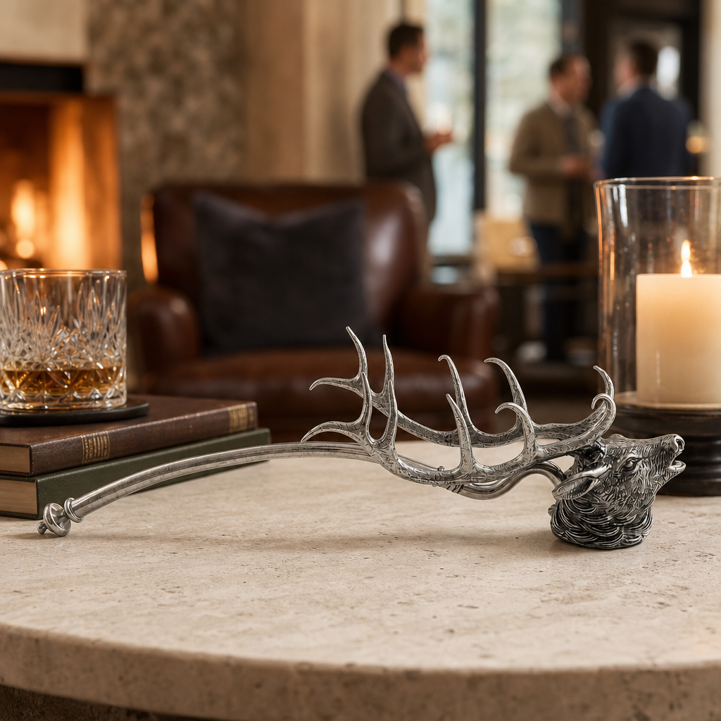 Pewter Elk Candle Snuffer