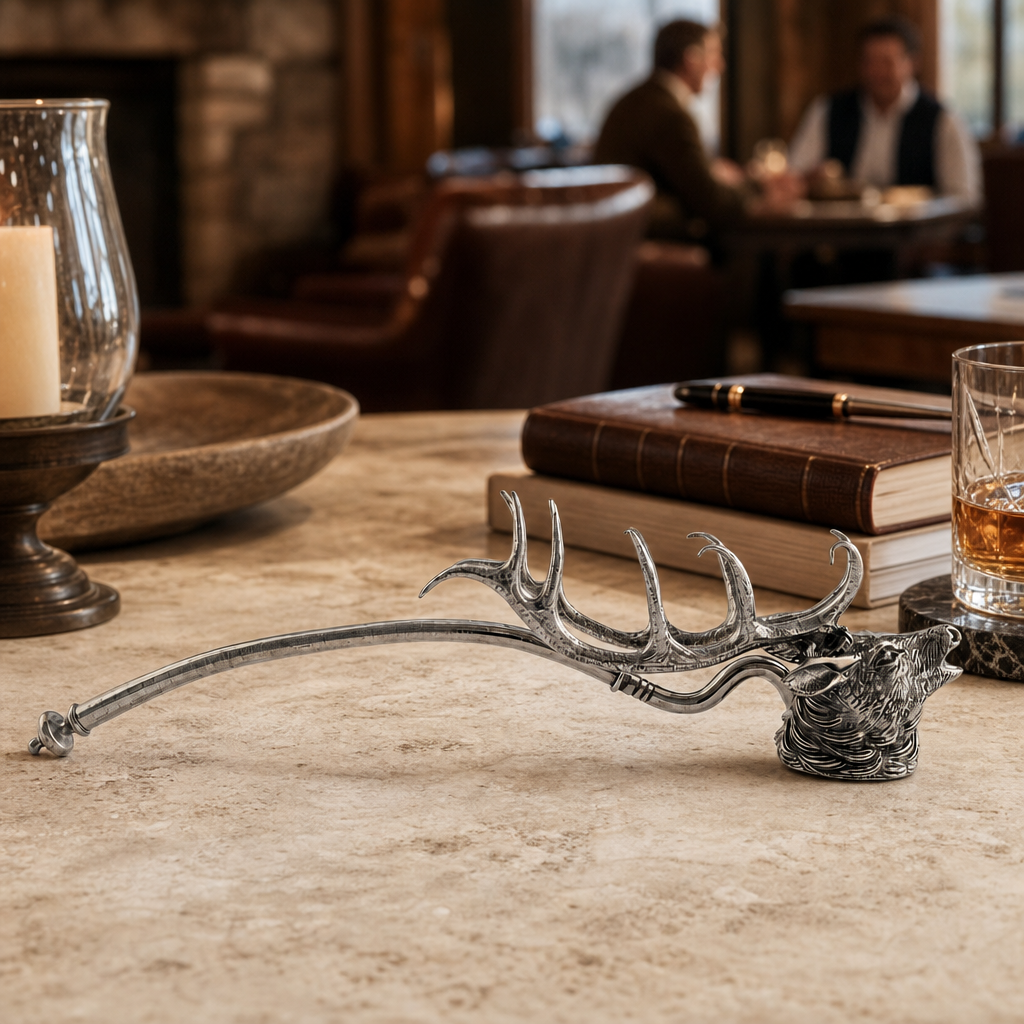 Pewter Elk Candle Snuffer