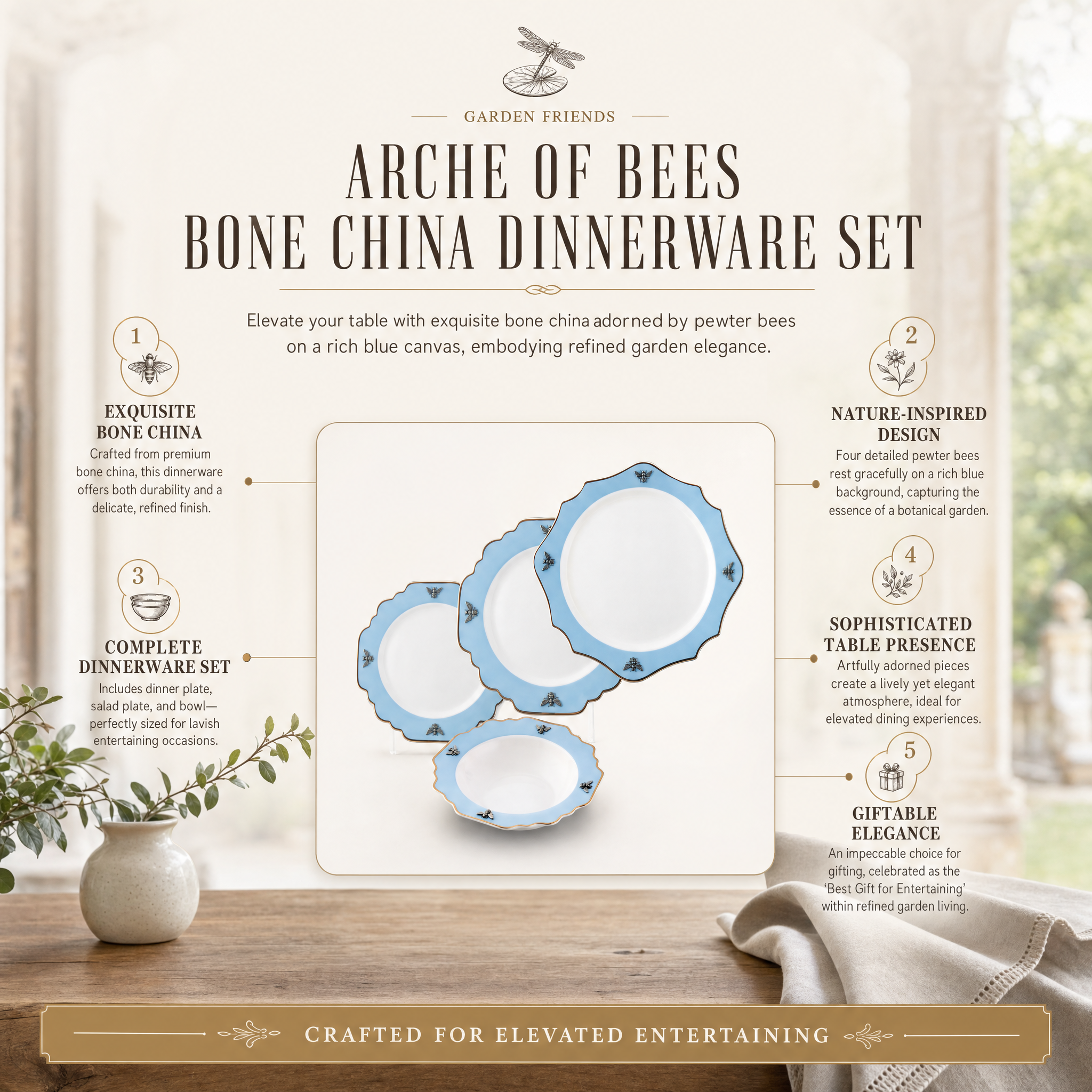 Bone China Arche of Bee Dinnerware