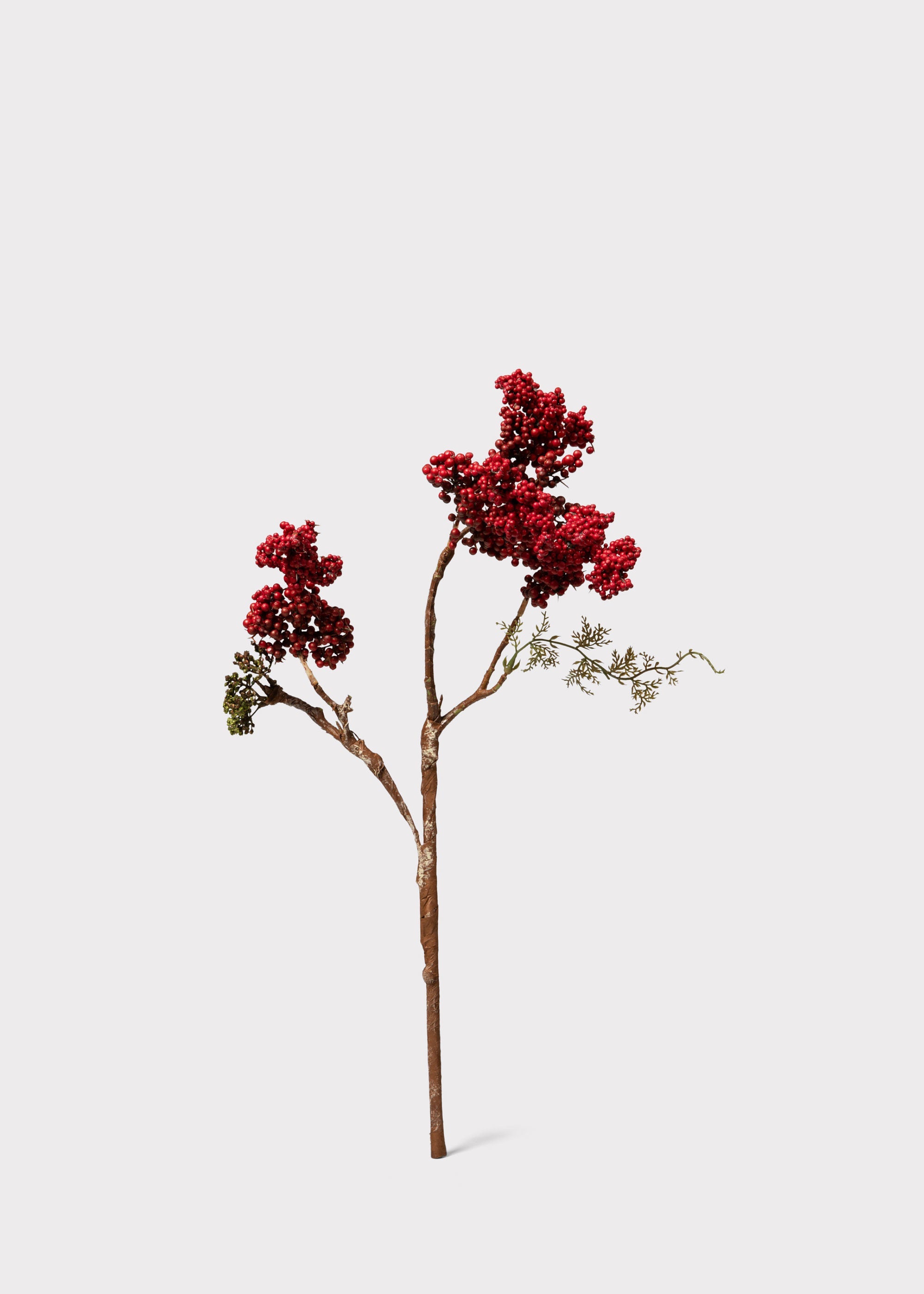 Holiday Red Artificial Berries Pick - 18"