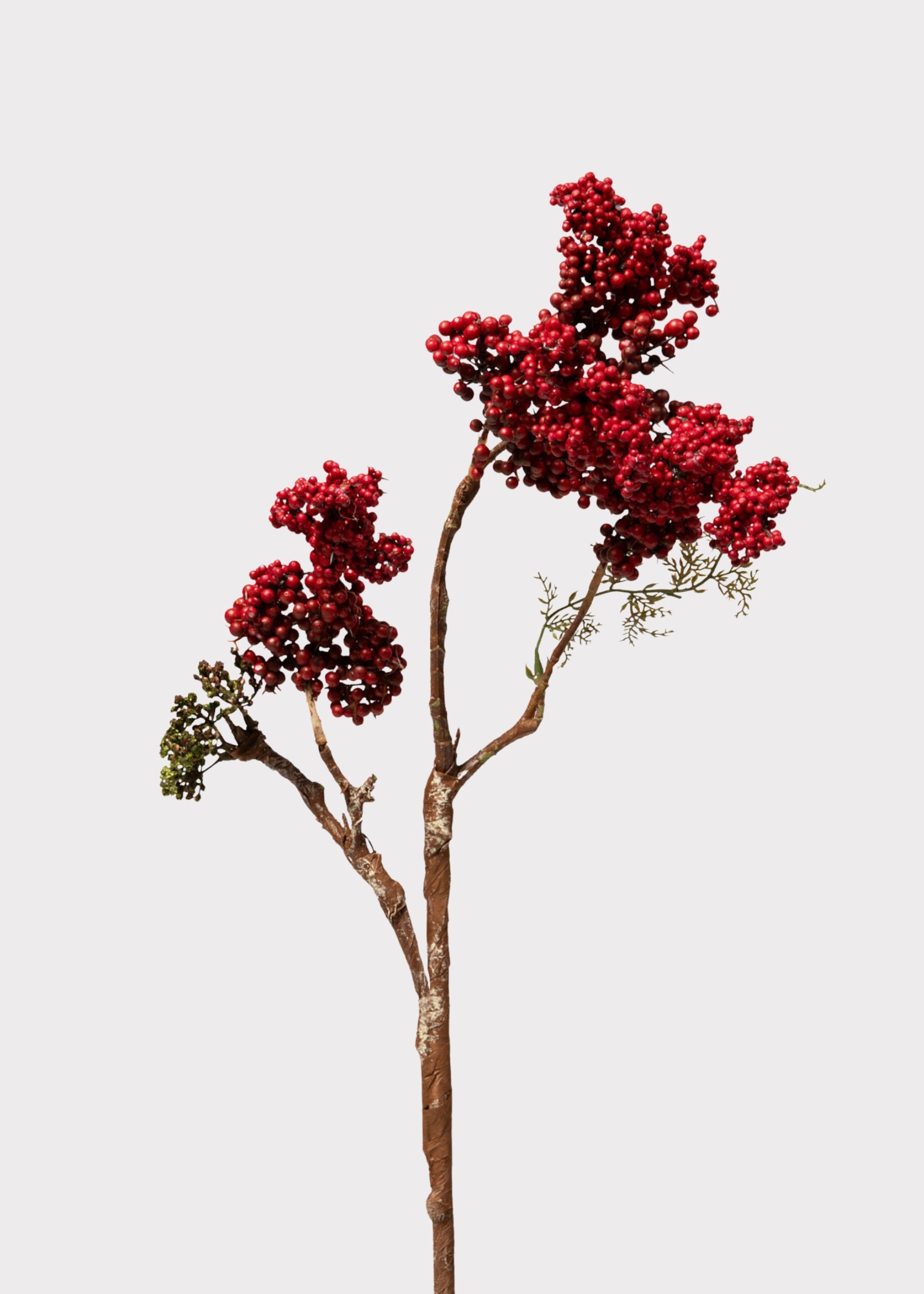 Holiday Red Artificial Berries Pick - 18"