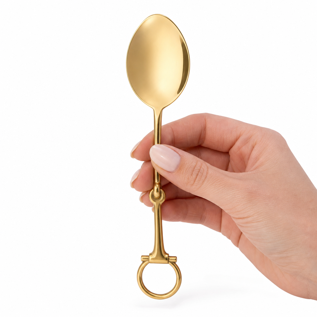 Bit Serving Spoon - Stainless Steel Shiny Gold