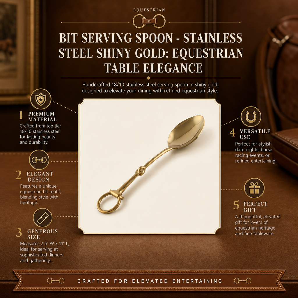 Bit Serving Spoon - Stainless Steel Shiny Gold