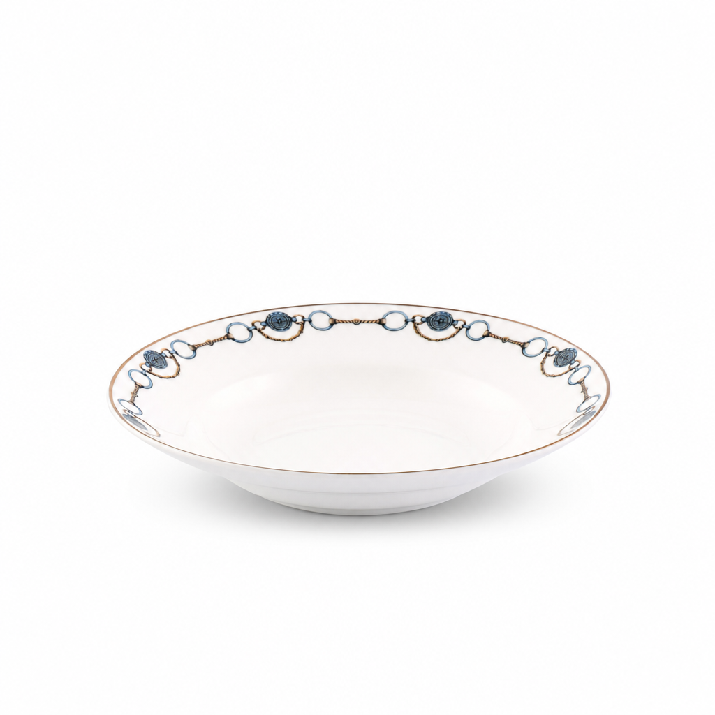 Amarillo Concho Pattern Bone China Soup Plate
