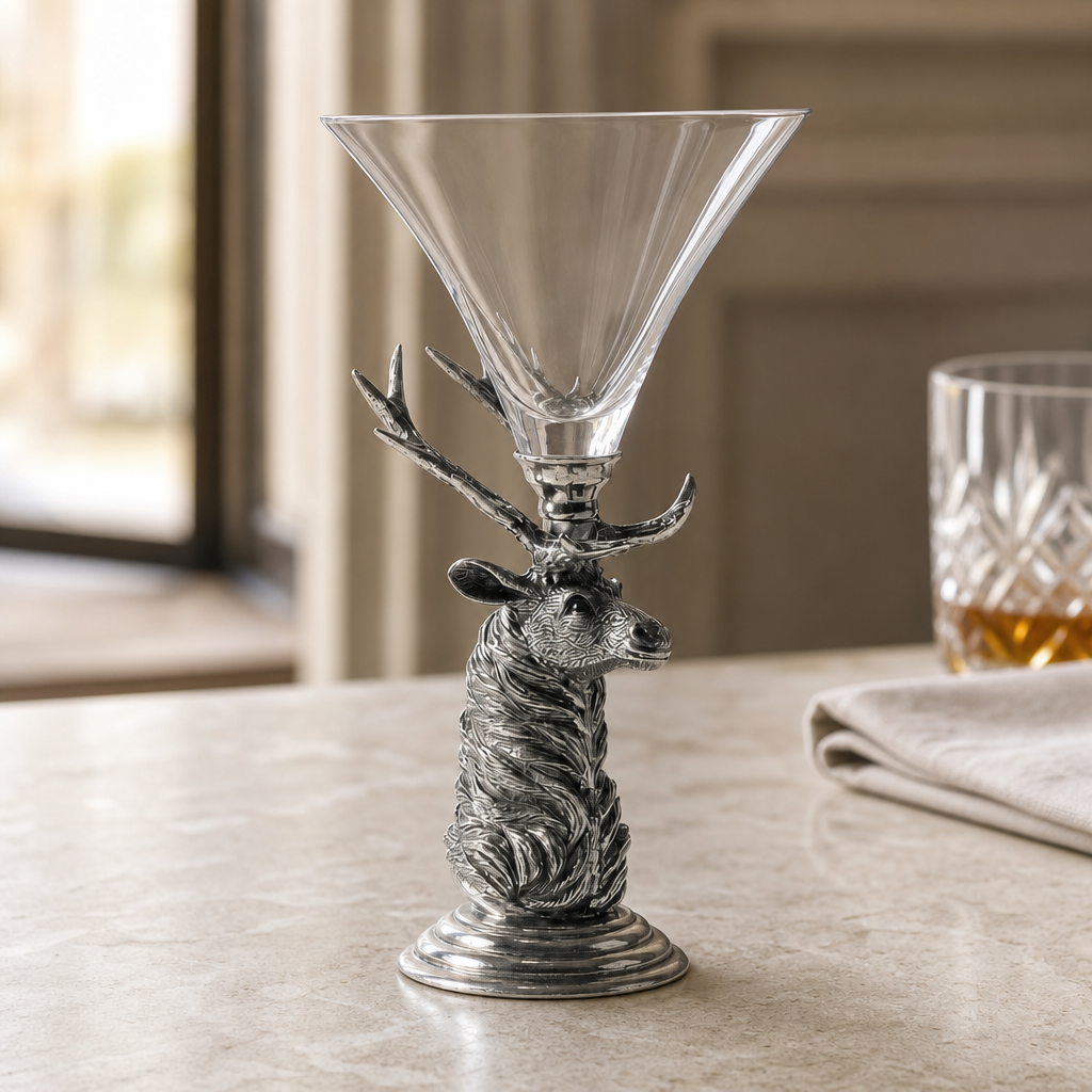 Elk Pewter Stem Cocktail Glass