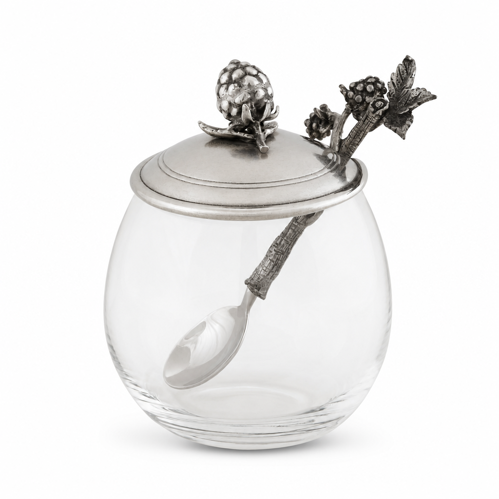 Blackberry Jam Jar with Spoon
