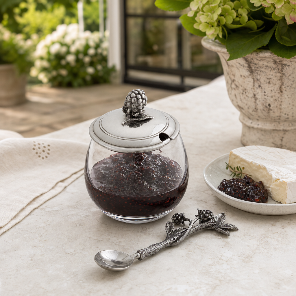 Blackberry Jam Jar with Spoon