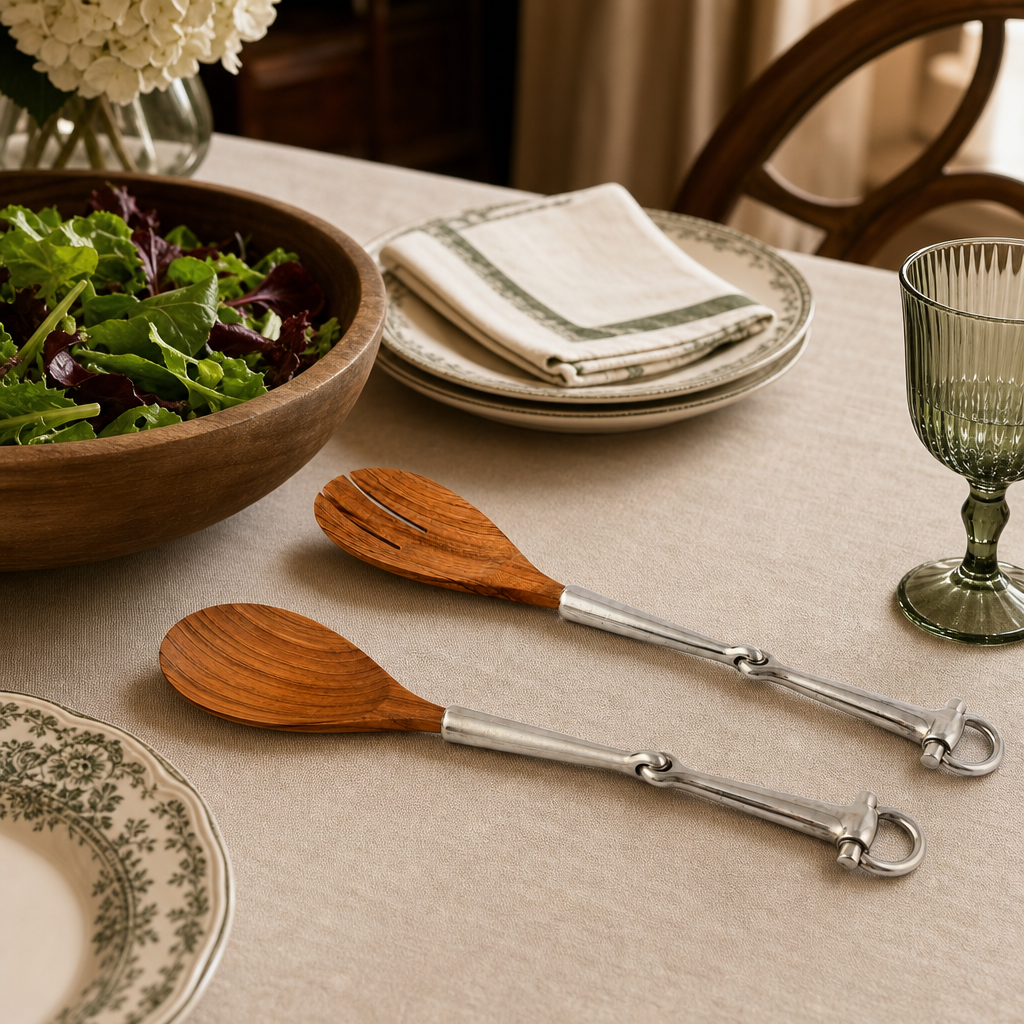 Bit Wood Salad Server Set