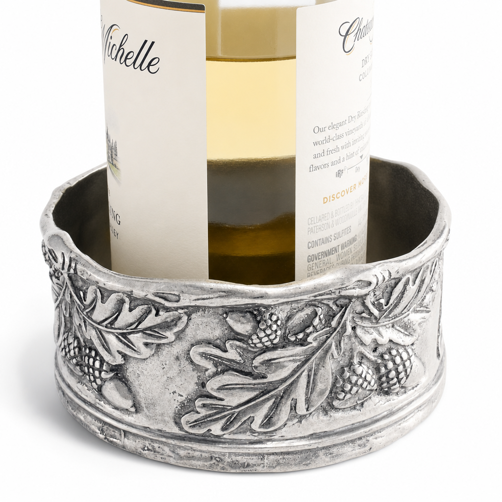 Acorn Oak & Leaf Pewter Wine Coaster