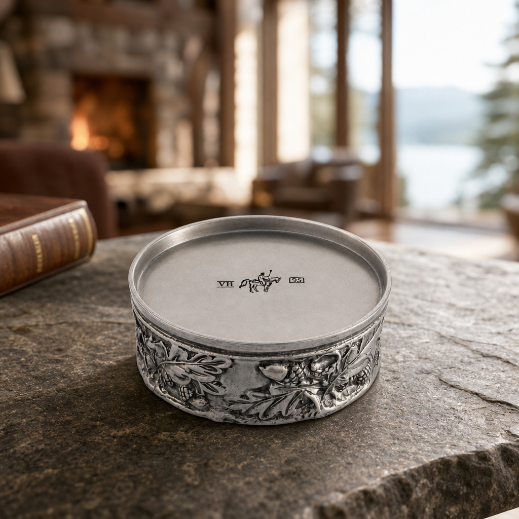 Acorn Oak & Leaf Pewter Wine Coaster