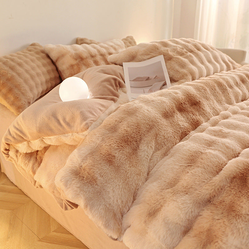 Luxury Soft Faux Rabbit Duvet Cover Set | 3CARATS
