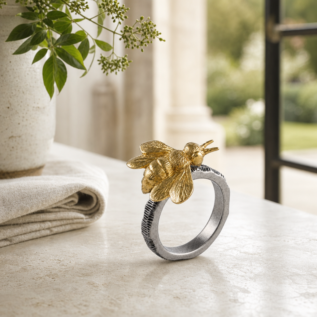 Gold Bee Napkin Ring