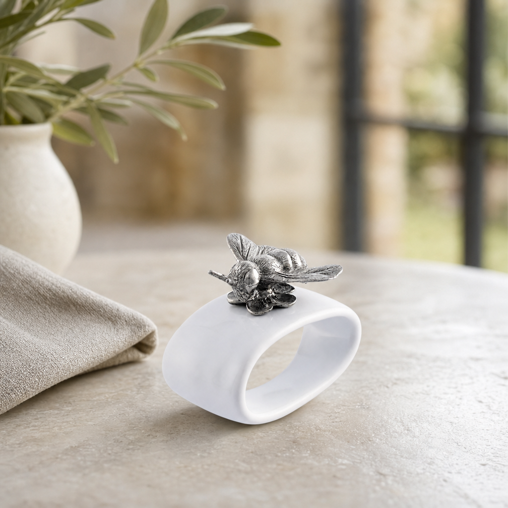 Bee Stoneware Napkin Ring