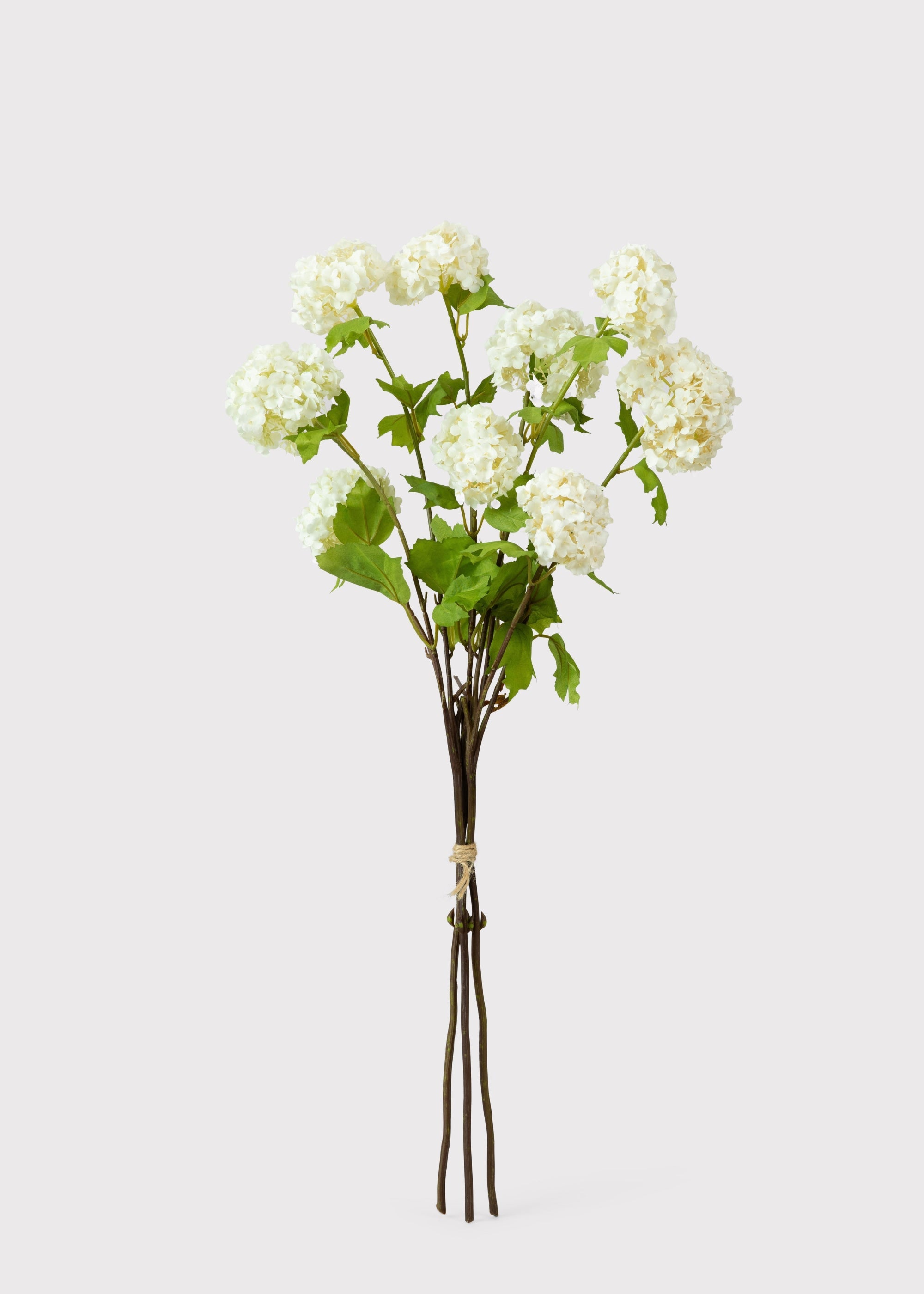 Fake Snowball Flower Bundle in White - 31"