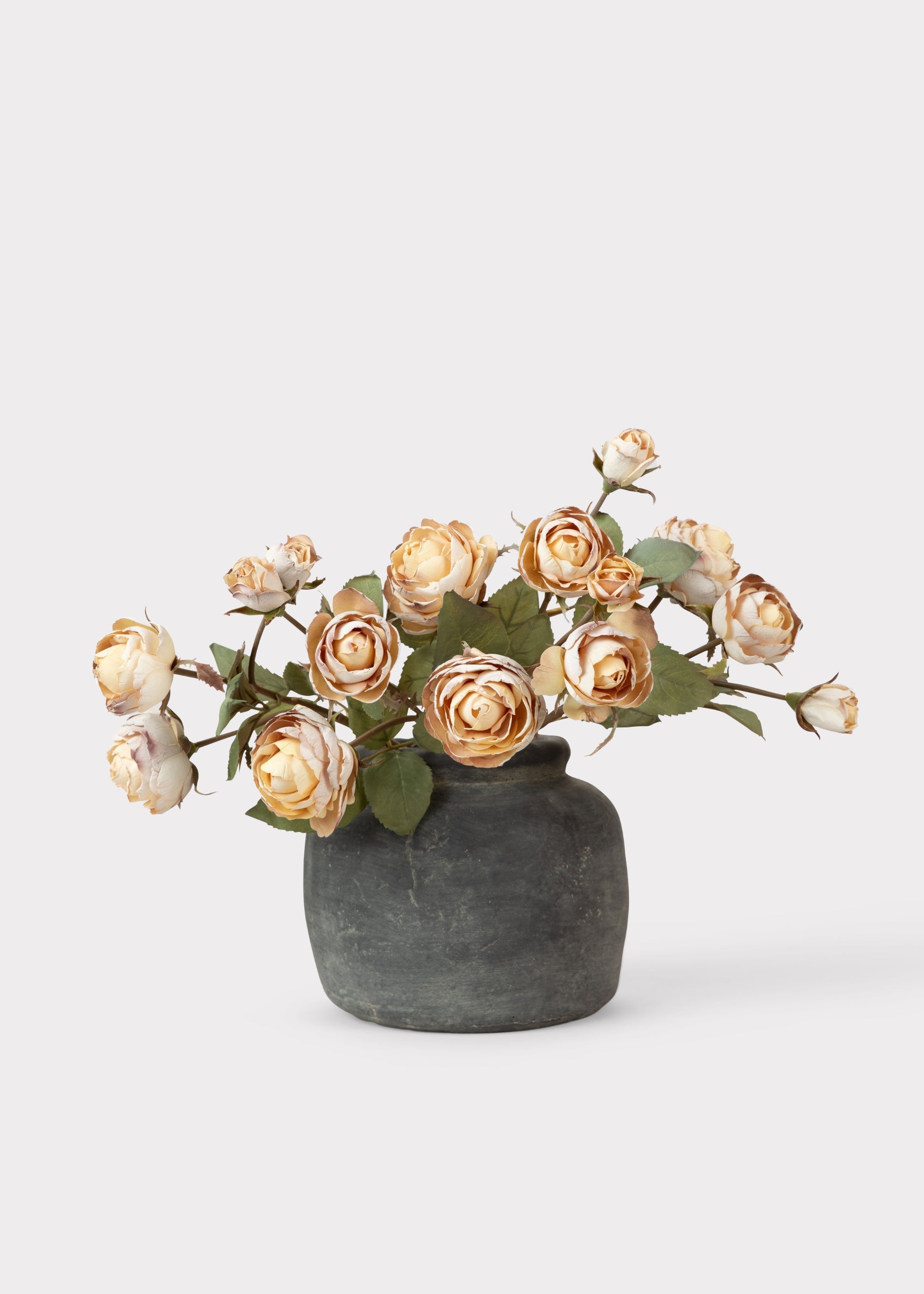 Dried Look Fake Roses in Beige - 21"