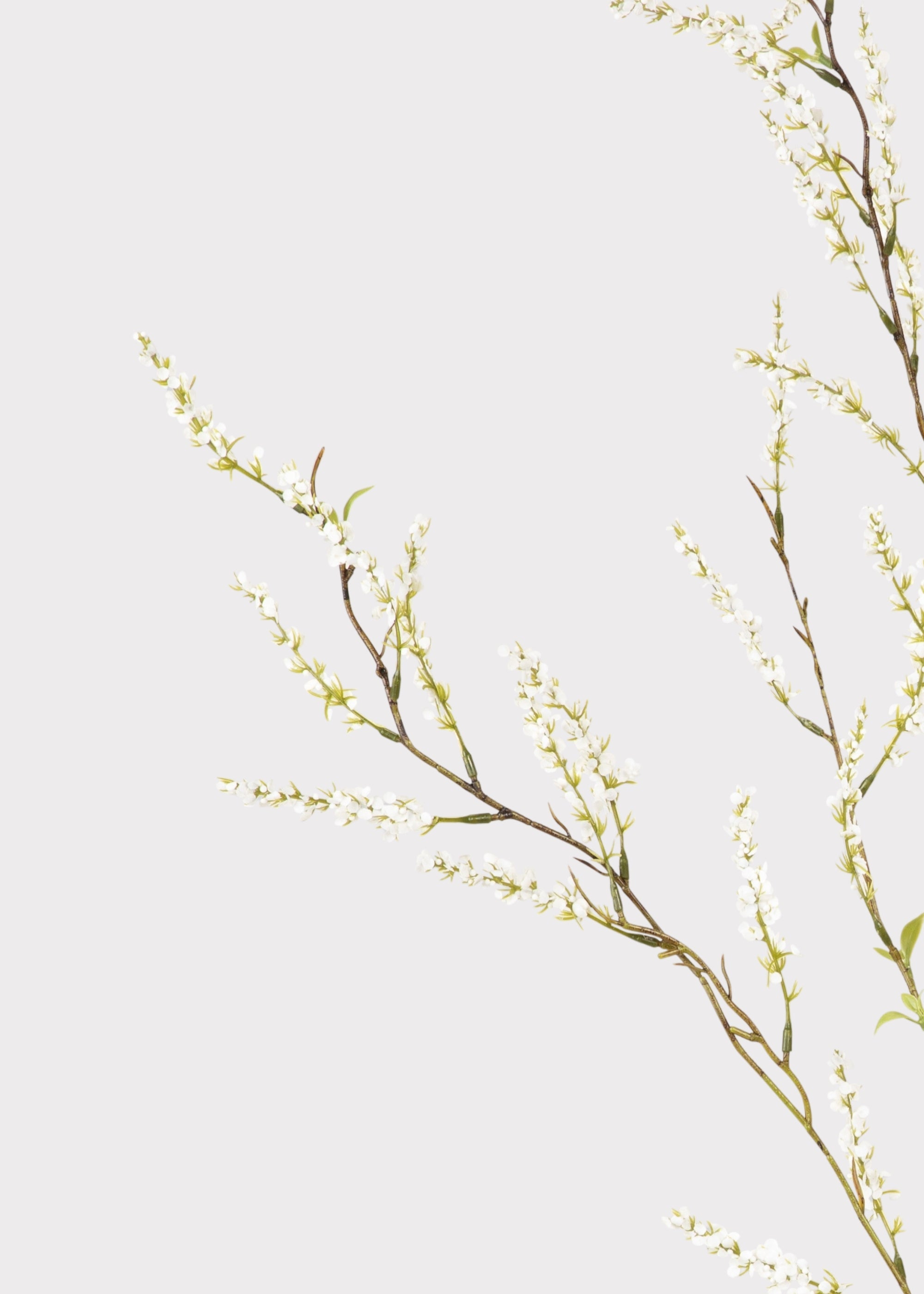 Artificial Spirea Wildflower Branch in White - 39.5"