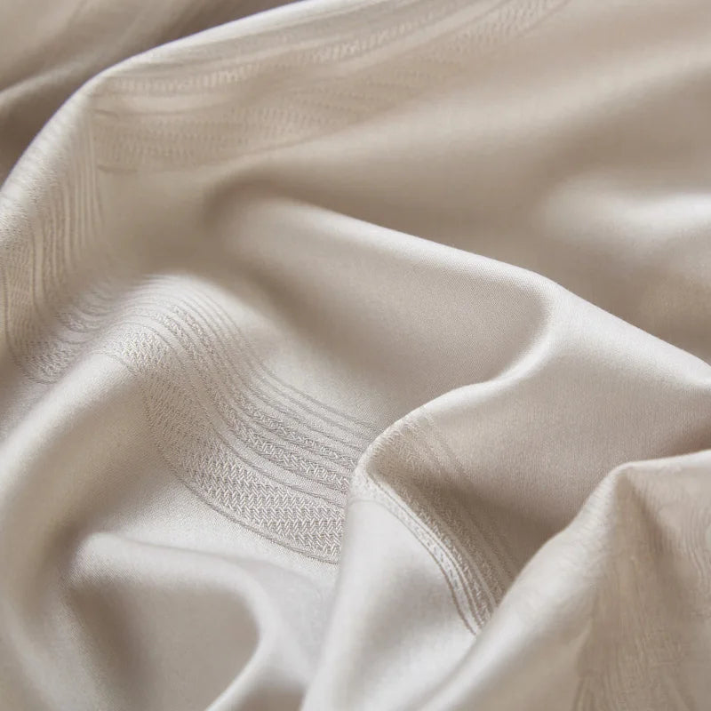 Close-up of beige fabric with texture details