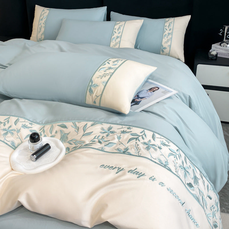 Premium French 100S Long-Staple Cotton Embroidered Bedding Set