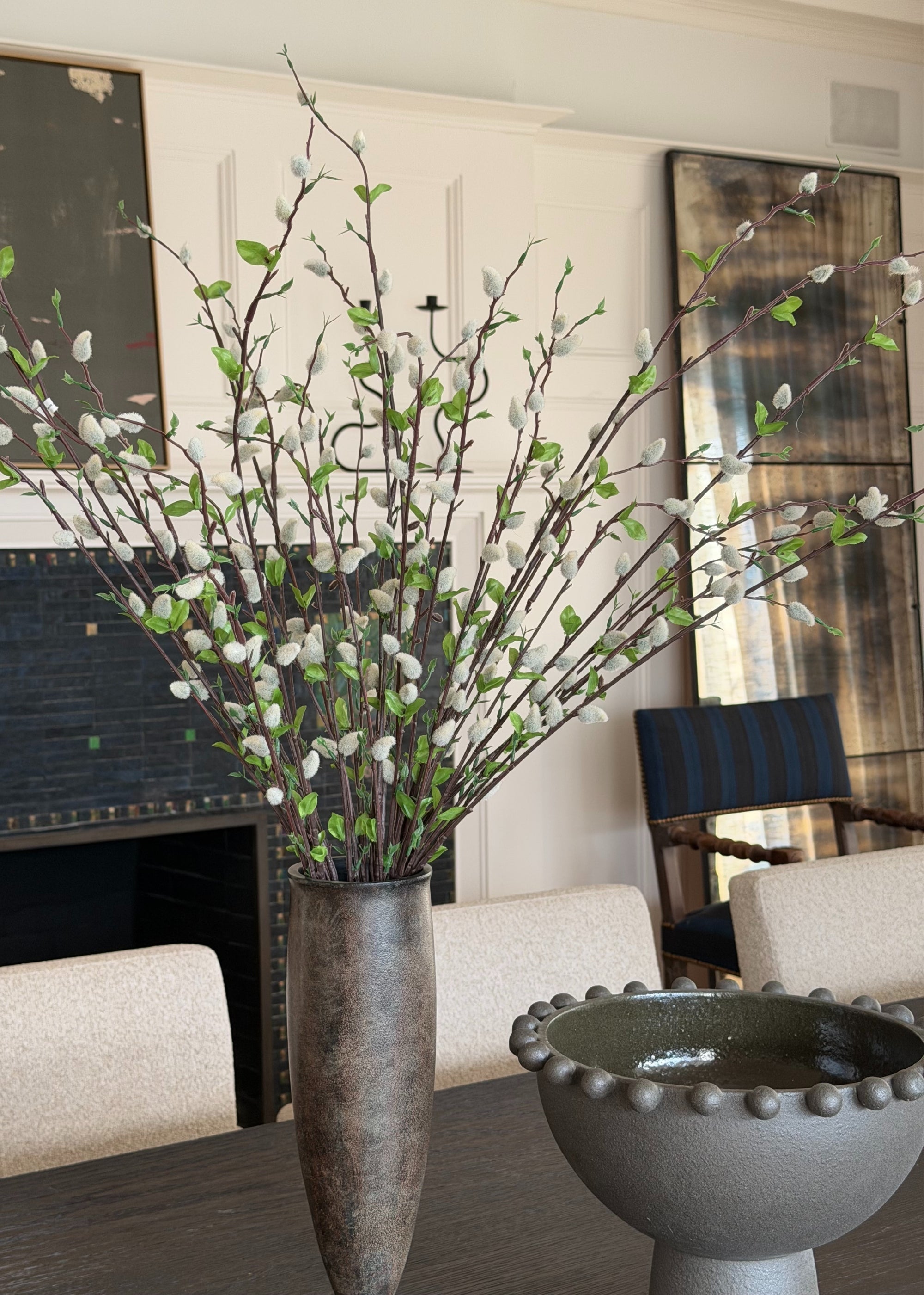 Artificial Pussy Willow Spray - 37"