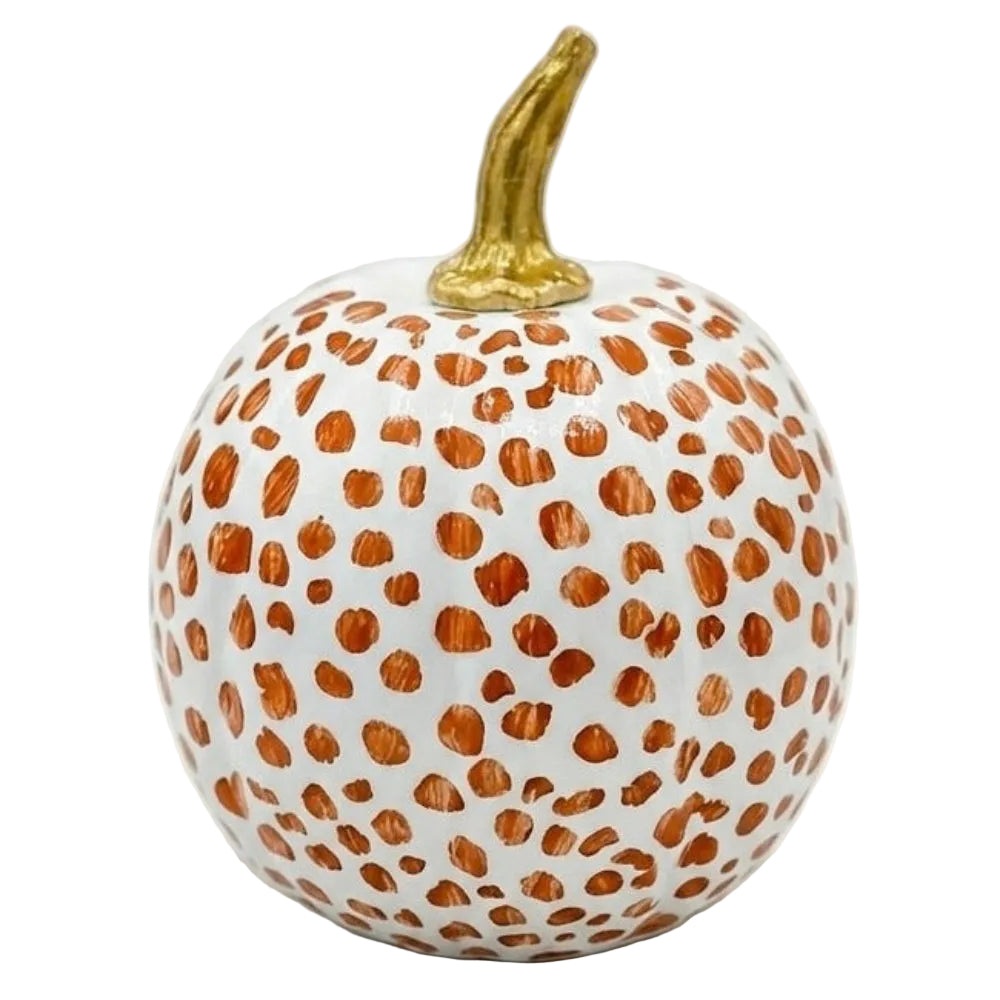 Rusty Red Dotted Pumpkin