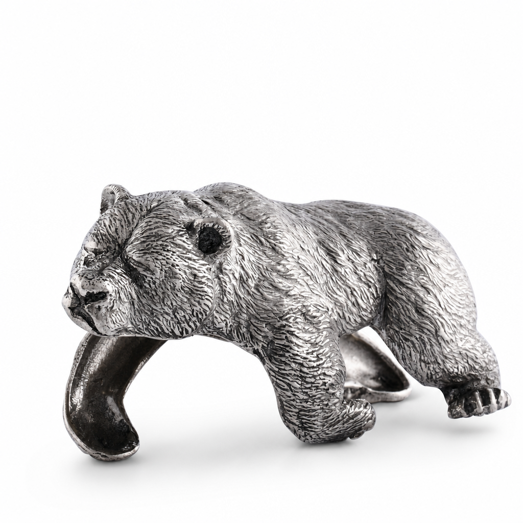 Pewter Sleeping Bear Napkin Ring