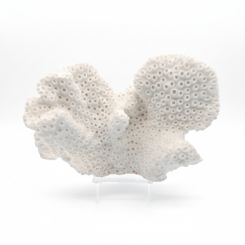 Genuine Vintage White Cup Coral on a white background