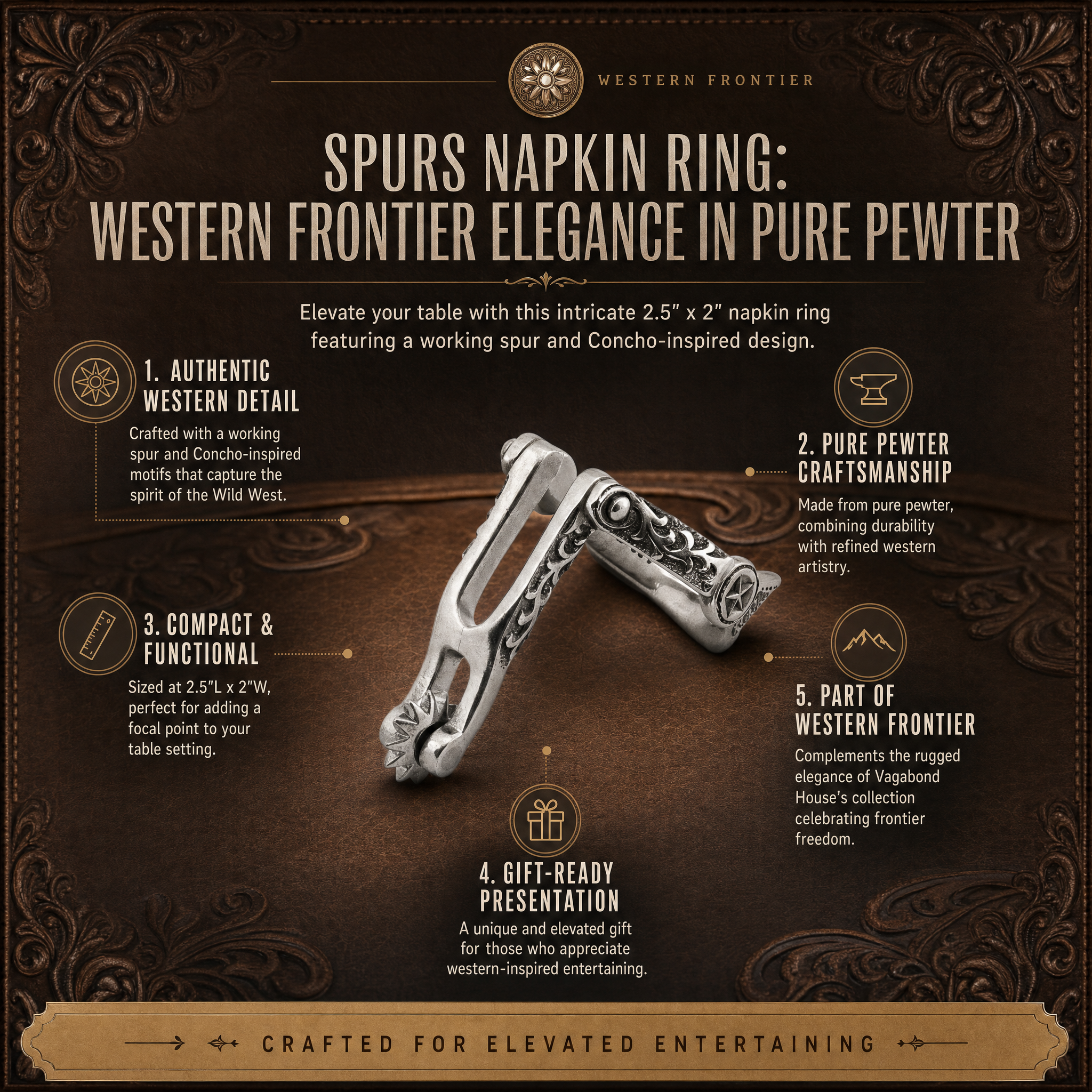 Spurs Napkin Ring