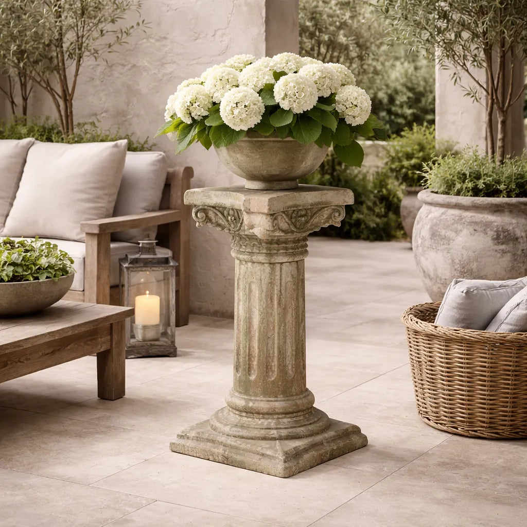 Antique European Garden Column Pedestal