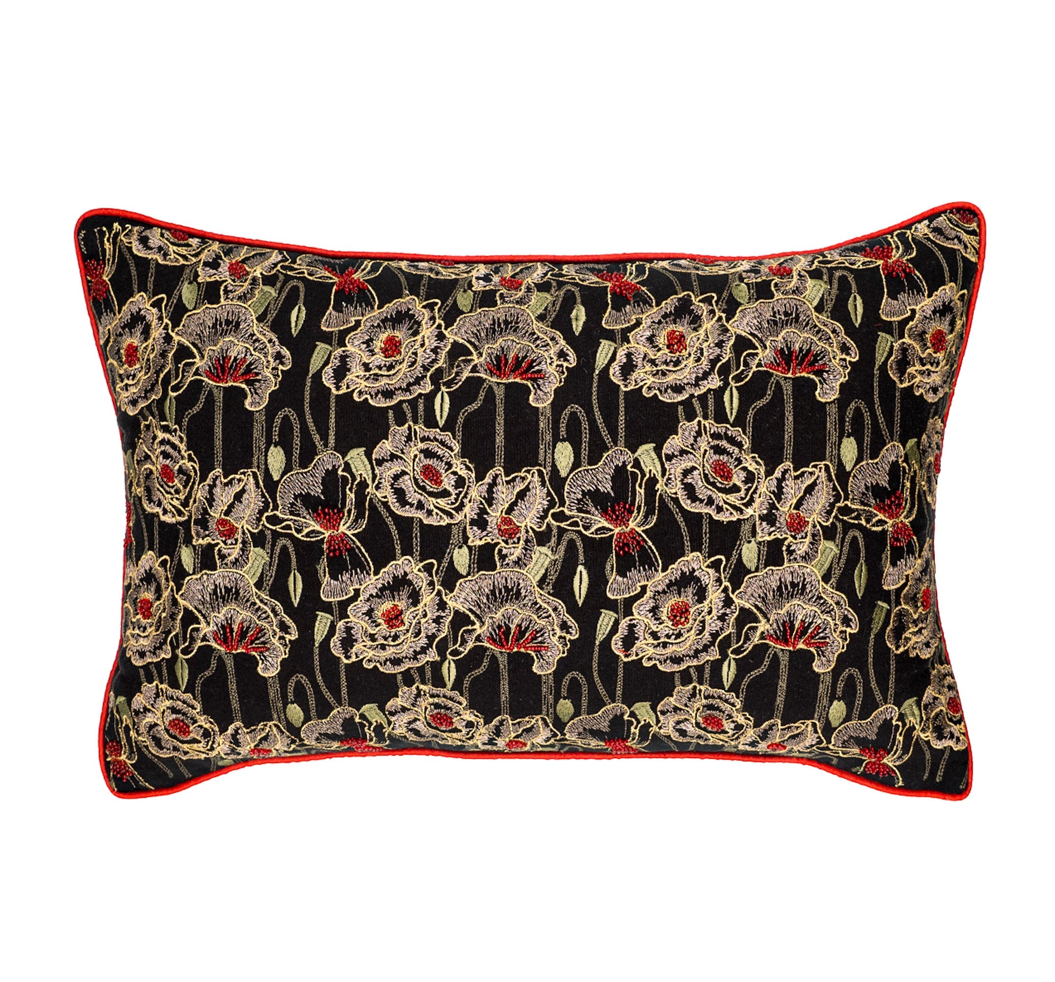 Black Orchid Linen Throw Pillow Cover, 12 X 20