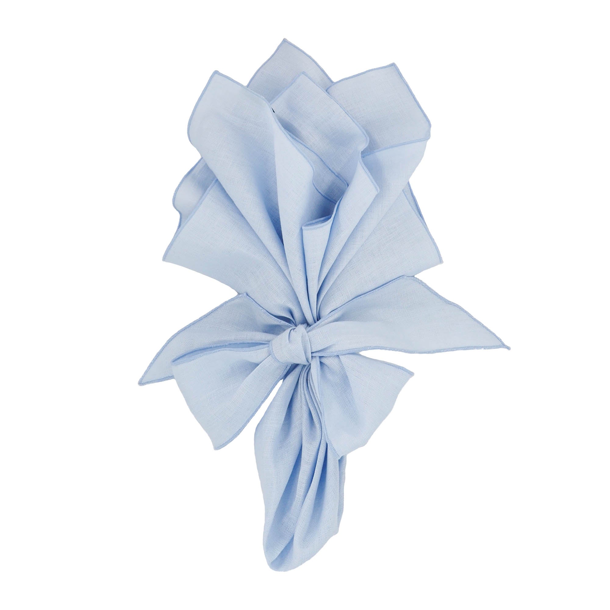 Blue Linen Dinner Napkins, Set of 4
