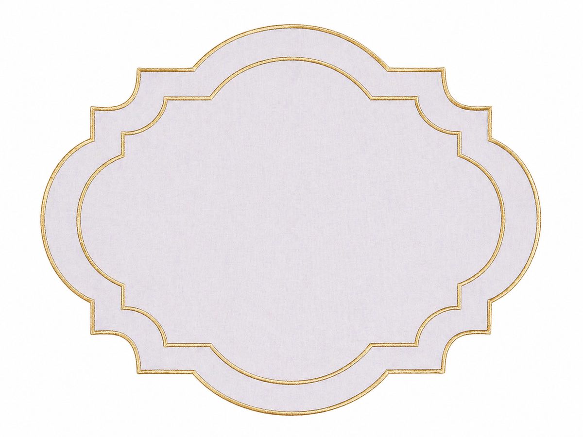 Nantucket Periwinkle & Gold Placemat & Napkin