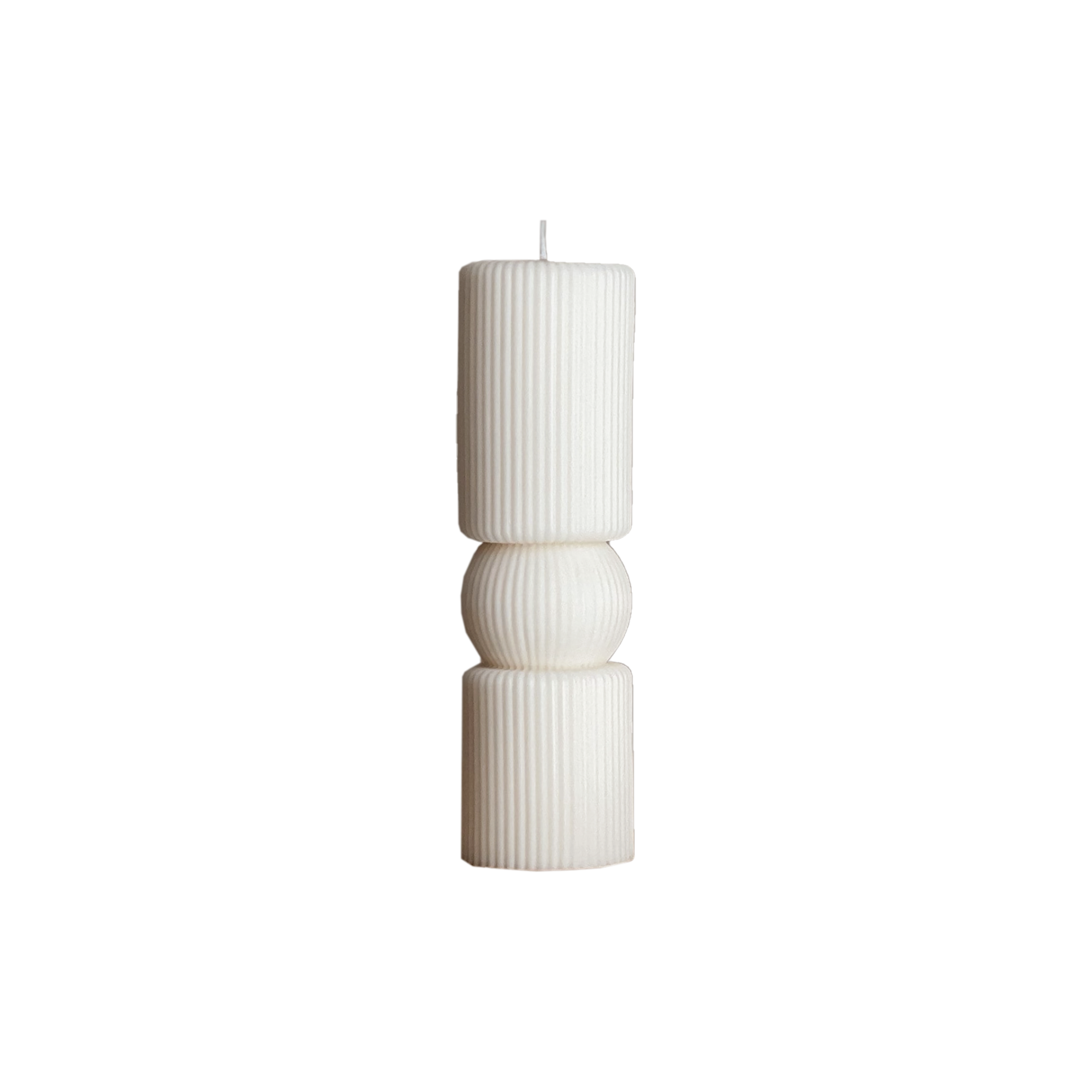 Roman Ribbed Pillar Candle